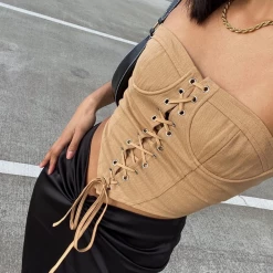 East Gate Corset (Stone) - By Lioness