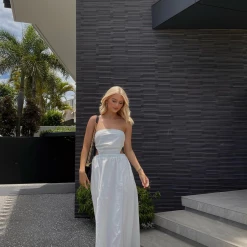 Pink Diamond Lorelei Maxi Dress (White) Dresses