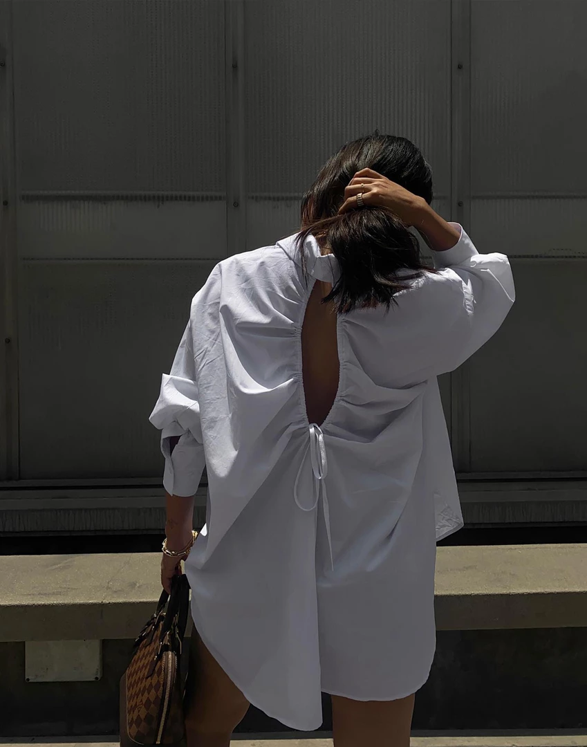 Charcoal Clothing Tops Anissa Shirt (White) 1 Charcoal Clothing Tops Anissa Shirt (White)