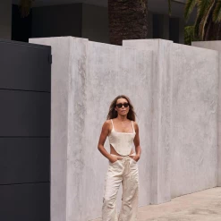 Miami Vice Linen Pants (Off White) - By Lioness