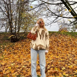 Pink Diamond Jumpers & Cardigans Ashtyn Knit Jumper (Brown)