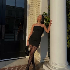 Charcoal Clothing Tarni Mini Dress (Black)