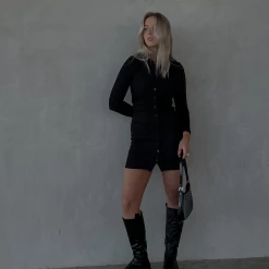 Mint Vanilla Jordie Mini Dress (Black)