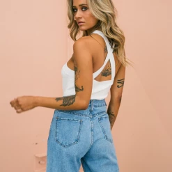 Into Fashion Dominique Crop Top (White) 9 Into Fashion Dominique Crop Top (White)