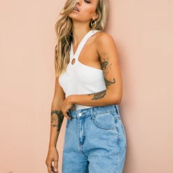 Into Fashion Dominique Crop Top (White) 10 Into Fashion Dominique Crop Top (White)