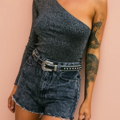 Oscar Street Tops Party Girl Crop Top (Black)