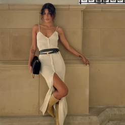 CHARCOAL Store Online 14 Casa Midi Dress (Cream) - By Lioness