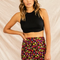 Mint Vanilla Tropical Dreams Mini Skirt Bottoms