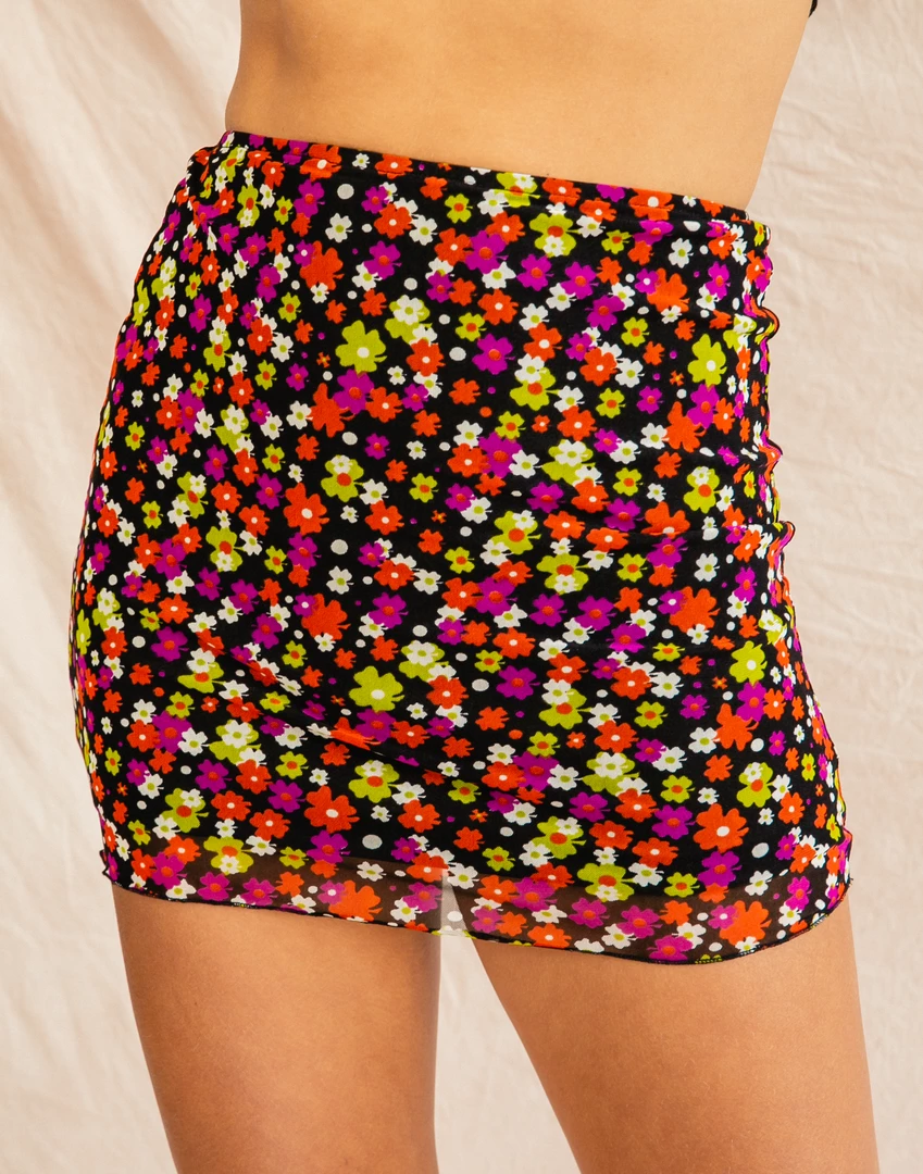 Mint Vanilla Tropical Dreams Mini Skirt Bottoms 5 Mint Vanilla Tropical Dreams Mini Skirt Bottoms