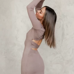 Charcoal PD Dresses Eve Mini Dress (Brown)