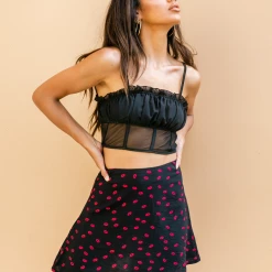 8 Birdies Emotion Crop Top (Black) Tops