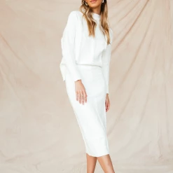 Pink Diamond Sets + Co-ords Parker Knit Jumper (White) 13 Pink Diamond Sets + Co-ords Parker Knit Jumper (White)