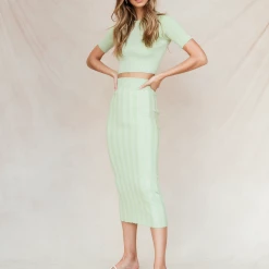 Paper Heart Amari Knit Top (Sage) Sets + Co-ords