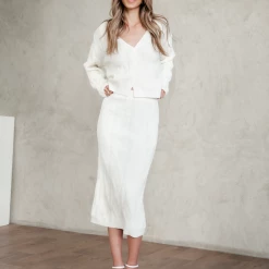 Pink Diamond Leia Midi Skirt (Cream) Sets + Co-ords 11 Pink Diamond Leia Midi Skirt (Cream) Sets + Co-ords