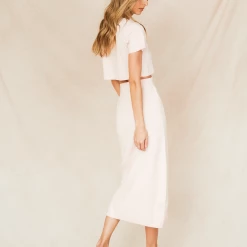 Pink Diamond Sets + Co-ords Addie Knit Top (Baby Pink)