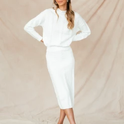 Pink Diamond Sets + Co-ords Parker Knit Jumper (White) 16 Pink Diamond Sets + Co-ords Parker Knit Jumper (White)