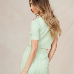 Paper Heart Amari Knit Top (Sage) Sets + Co-ords