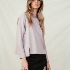 Into Fashion Midnight Runner Sweater (Mauve)