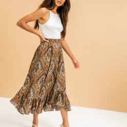 Oscar Street Bottoms Genesis Midi Skirt (Print)