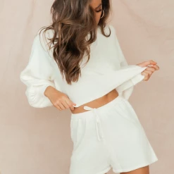 Mint Vanilla Sets + Co-ords Paradise Road Shorts (White)