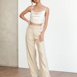 Yours Truly Tops North Crop Top (Cream)