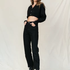 My Girl Stockholm Knit Cardigan (Black) Tops