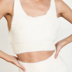 Pink Diamond Constance Crop Top (Cream)