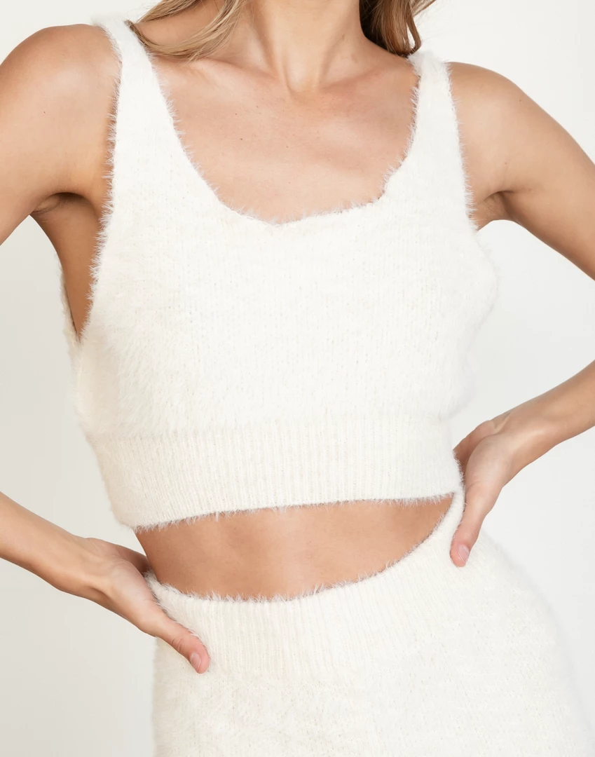 Pink Diamond Constance Crop Top (Cream) 1 Pink Diamond Constance Crop Top (Cream)
