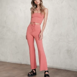 Mint Vanilla Sets + Co-ords Elsie Crop Top (Coral)