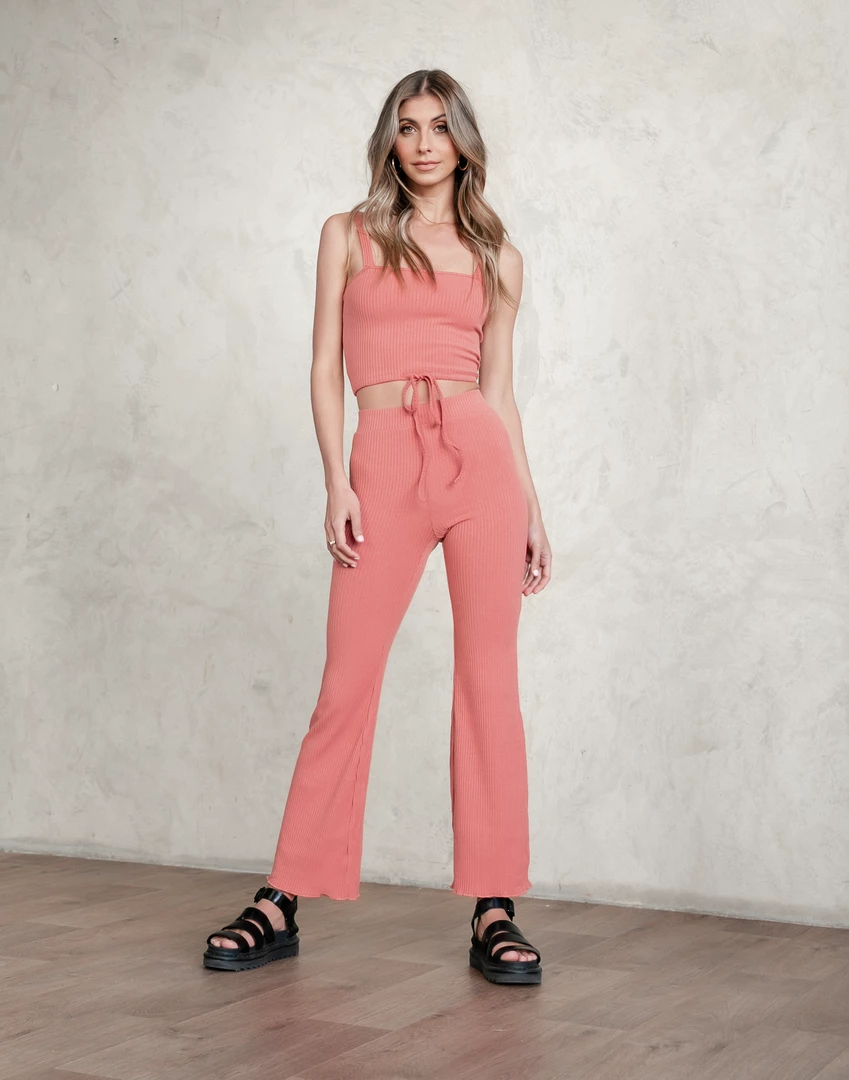 Mint Vanilla Sets + Co-ords Elsie Crop Top (Coral) 5 Mint Vanilla Sets + Co-ords Elsie Crop Top (Coral)