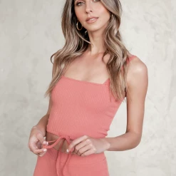 Mint Vanilla Sets + Co-ords Elsie Crop Top (Coral) 15 Mint Vanilla Sets + Co-ords Elsie Crop Top (Coral)