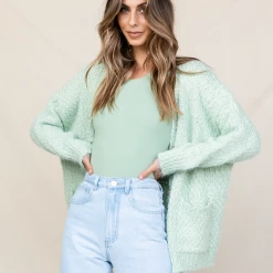 Pink Diamond Jumpers & Cardigans Gabriella Cardigan (Sage)
