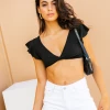 Into Fashion Tops Uptown Crop Top