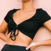 Luvalot Tops Davies Crop Top (Black)