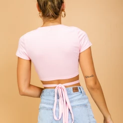 Red Berry Skylights Crop Top Tops