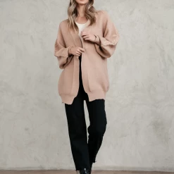 Pink Diamond Jumpers & Cardigans Kamila Knit Cardigan (Brown)