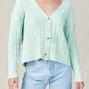 Pink Diamond Tops Bobbi Knit Top (Green)