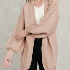 Pink Diamond Jumpers & Cardigans Kamila Knit Cardigan (Brown)