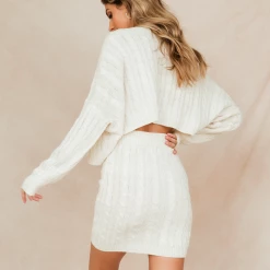 Pink Diamond Sets + Co-ords Arianna Mini Skirt (Cream)