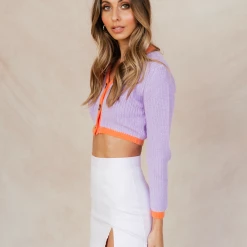 Red Berry Tops Adora Knit Top (Purple)
