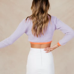 Red Berry Tops Adora Knit Top (Purple)