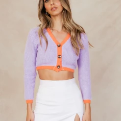 Red Berry Tops Adora Knit Top (Purple)