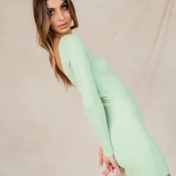 Into Fashion Lily Mini Dress (Sage)