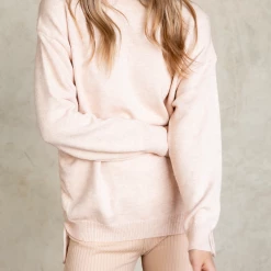 Pink Diamond Tops Trixie Knit Jumper (Nude)