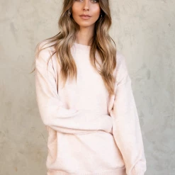 Pink Diamond Tops Trixie Knit Jumper (Nude)