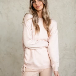 Pink Diamond Tops Trixie Knit Jumper (Nude)