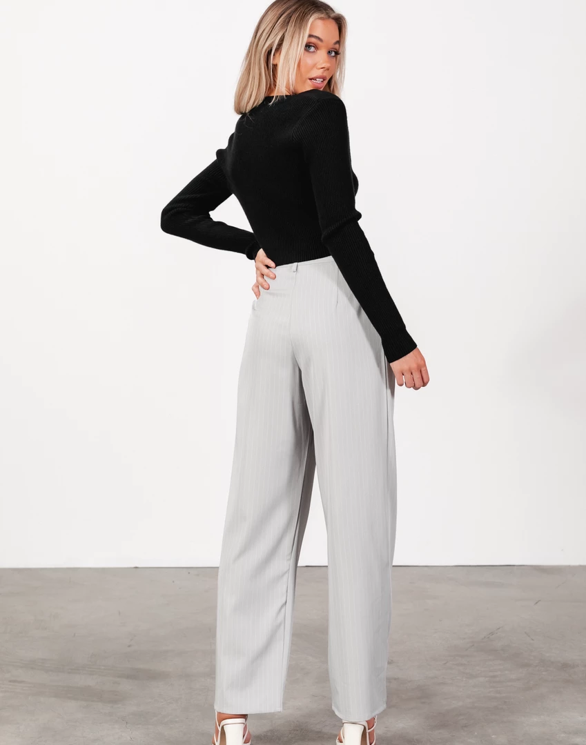Into Fashion Leigh Pants (Grey) Bottoms 3 Into Fashion Leigh Pants (Grey) Bottoms