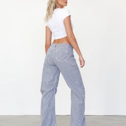 Miami Vice Pants (Navy Pinstripe) - By Lioness Bottoms