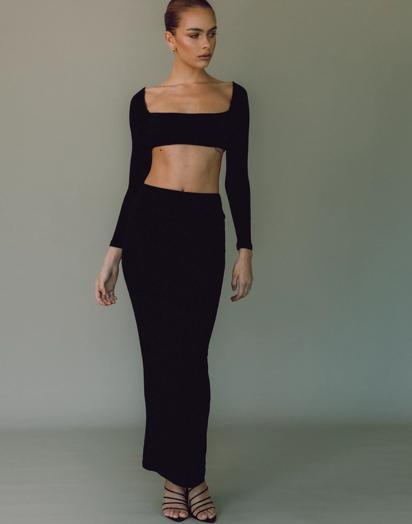 Charcoal Clothing New Arrivals Broadway Maxi Skirt (Black) 7 Charcoal Clothing New Arrivals Broadway Maxi Skirt (Black)