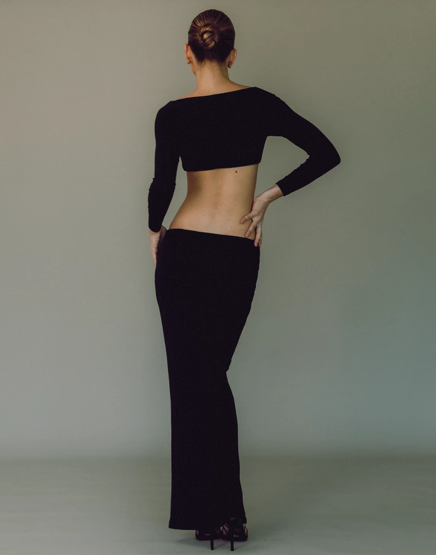 Charcoal Clothing New Arrivals Broadway Maxi Skirt (Black) 3 Charcoal Clothing New Arrivals Broadway Maxi Skirt (Black)